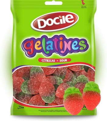 Жевательный мармелад Docile GELATINES SOUR STRAWBERRY 80 грамм